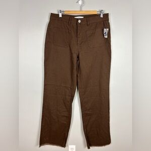 ROYALTY FOR ME NWT Wide Leg Sailor‎ Jeans Brown Size 14 Tummy Control